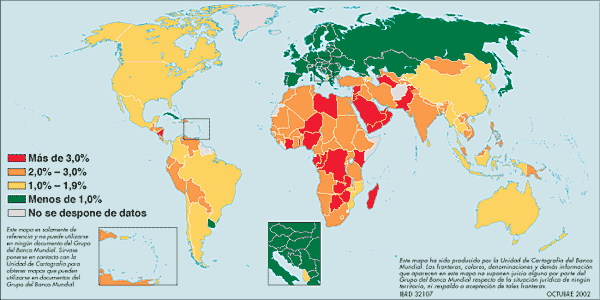 Resultado de imagen para mapa de poblacion mundial